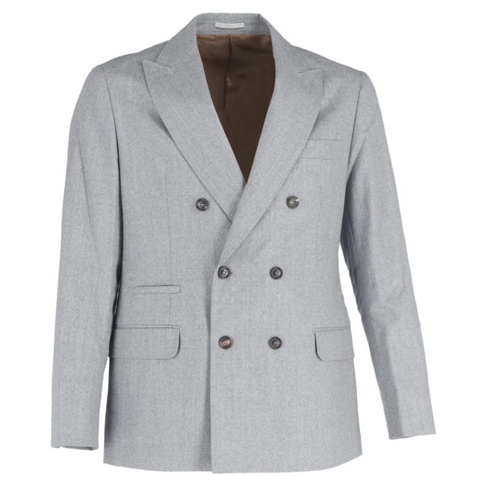 Brunello Cucinelli Grey Double Breasted Jacket